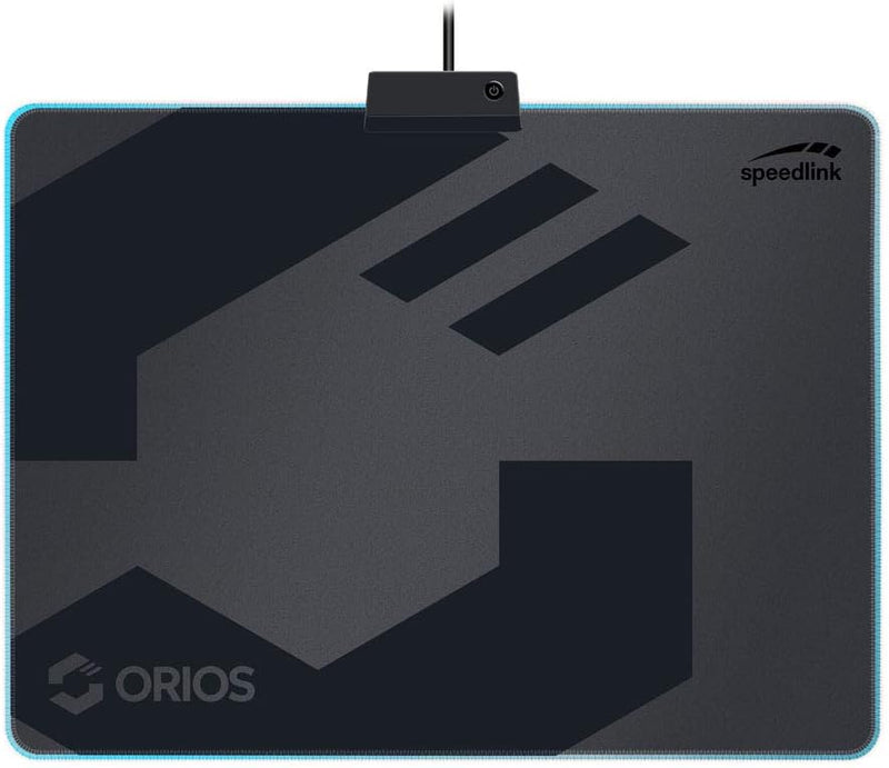 Speedlink ORIOS LED Gaming Mousepad - Gaming-Mauspad mit LED-beleuchtetem Rand - schwarz