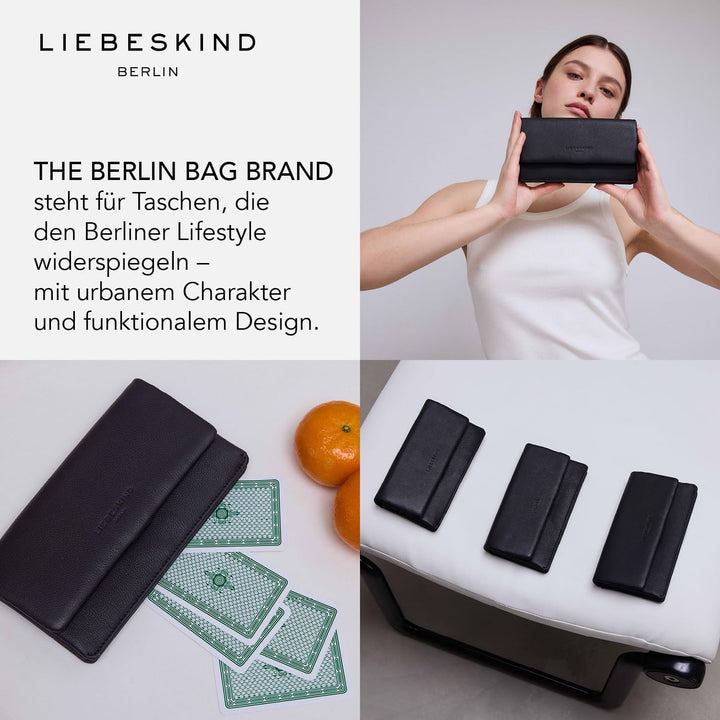 Liebeskind Berlin SADIE NAPLACK Slam Geldbörse, Large (HxBxT 10cm x 18.5cm x 2.5cm), Black