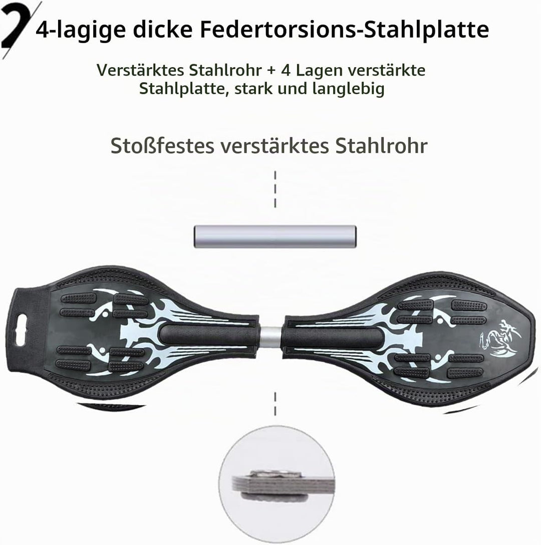 Waveboard Kinder Street Surfen Caster Torsion Skateboard Double Decks Casterboards für Wave/Surf Wav