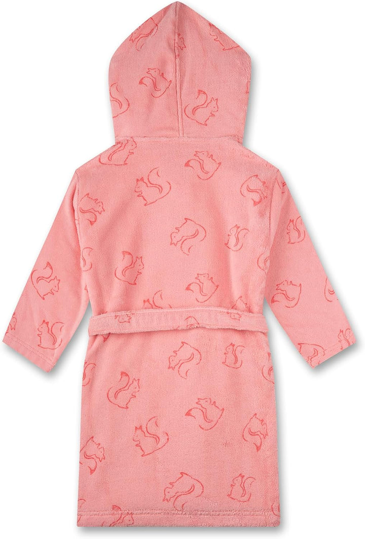 Sanetta Mädchen-Bademantel Rosa | Hochwertiger Bademantel für Mädchen mit Kapuze und Gürtel. Bademan
