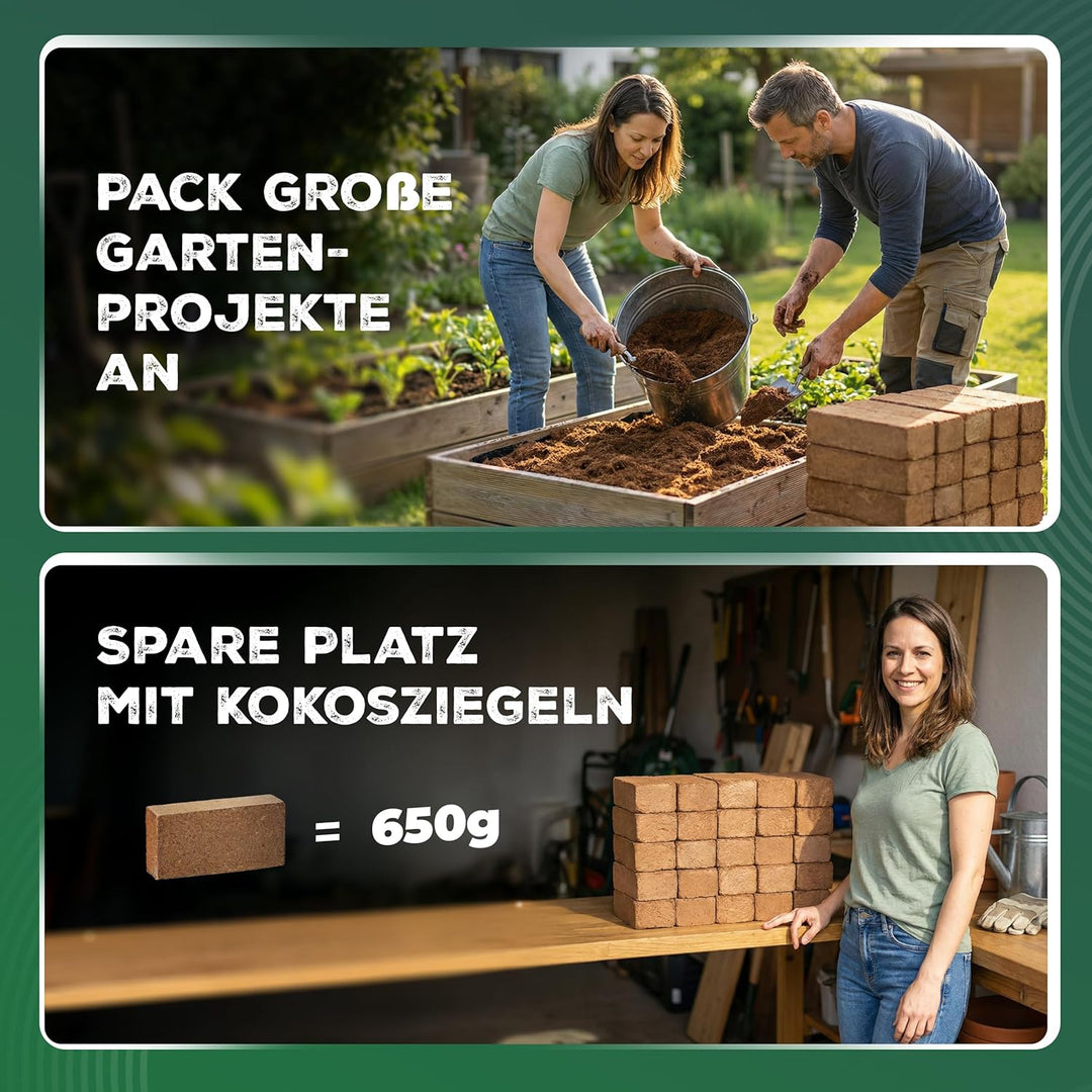 3X Novatool Humusziege fein l 24 Liter | 650g 20x5,5x10 | Terrarium Bodengrund Kokoserde Terrarium R