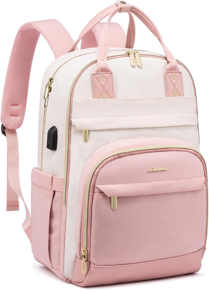 LOVEVOOK Rucksack Damen Laptop Rucksack 15.6 Zoll Schulrucksack Mädchen Teenager Wasserdicht Schulta