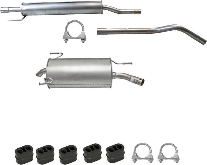 Ferroz Export Ersatz für Auspuffanlage für Opel Corsa C 1.0 (F08, F68) BJ. 2000-2009 Auspuff + Anbau