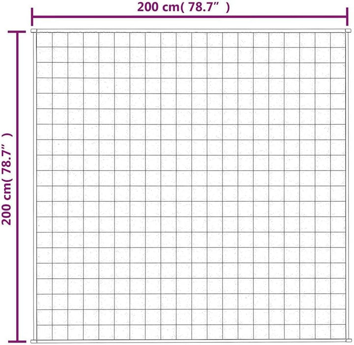 Gewichtsdecke Grau 200x200 cm 13 kg Stoff Soft Extra Warm Cozy Fluffy Decke