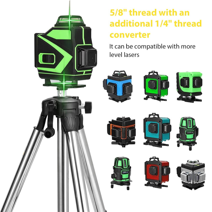 Stativ Laser Professional, 50-120 cm Baustativ Stützen Höhenverstellbar Laser Sativ mit 5/8"-11 Auss