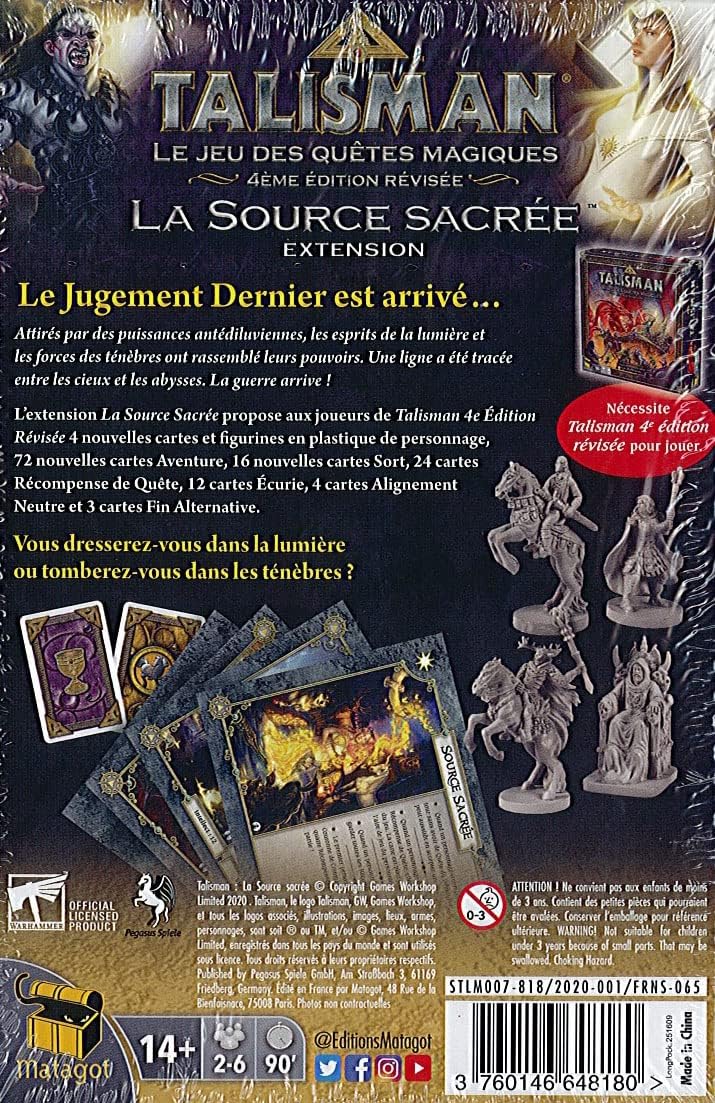 Set Talisman 2 Erweiterungen in französischer Sprache "La Source Sacrée" + "Die verlorenen Reiche" +