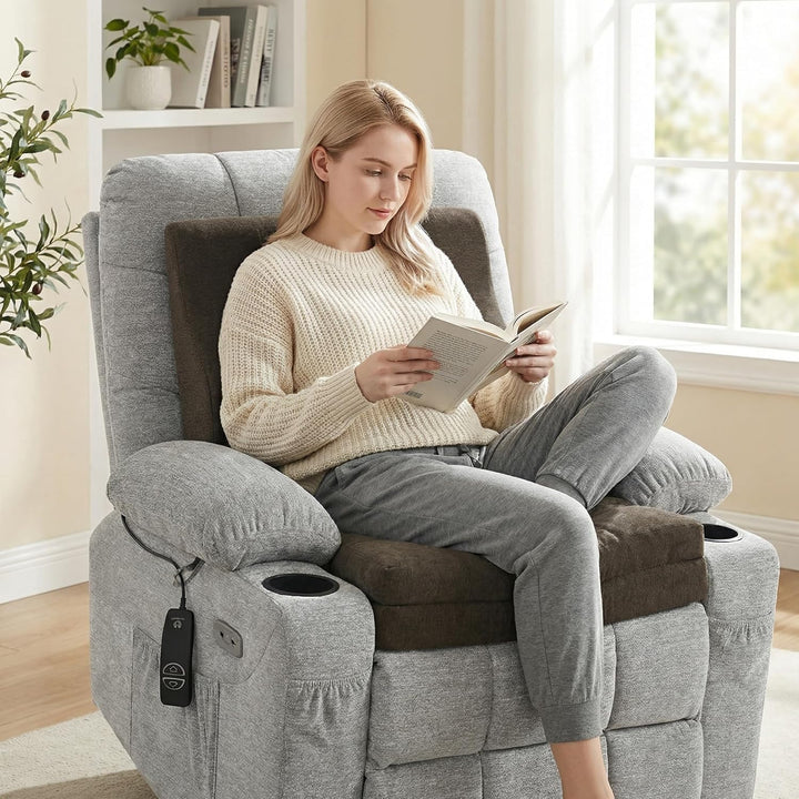 Shinnwa Memory Foam Fernsehsessel Sitzkissen mit Rückenkissen für ältere Menschen, 50x50x12.7CM Dual
