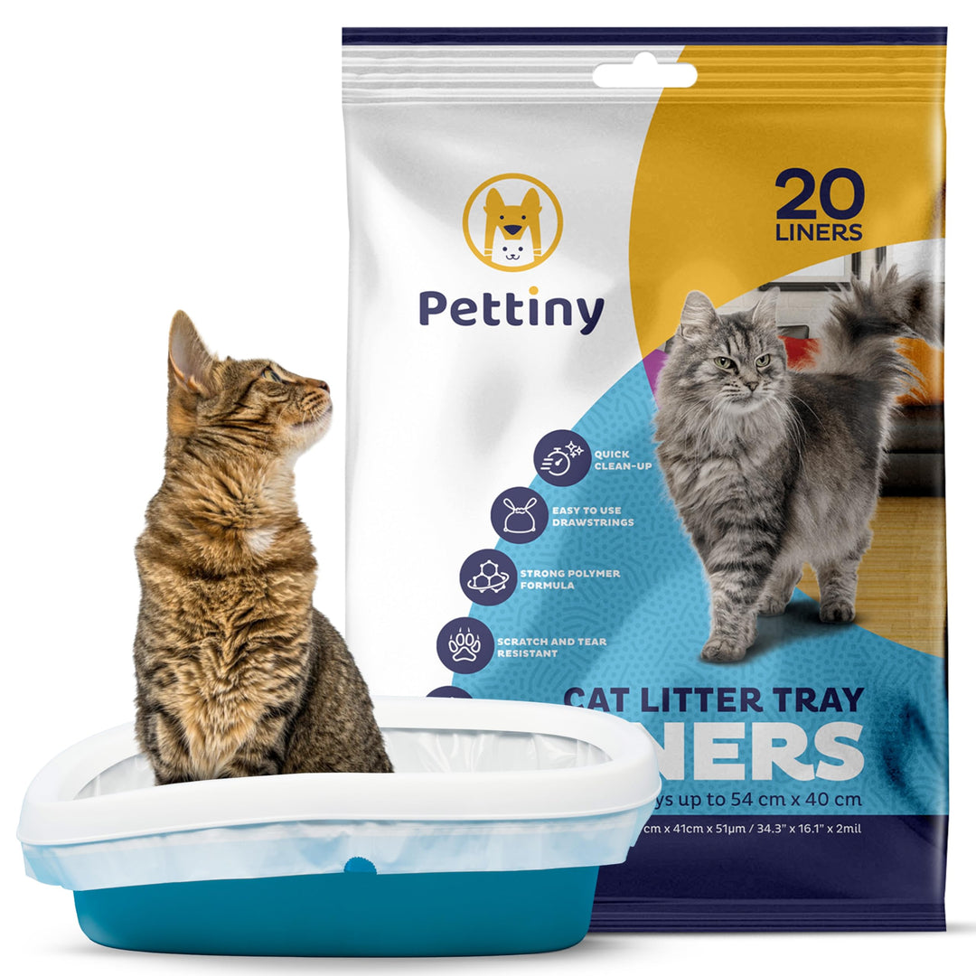 20 Katzentoilettenbeutel mit Zugbändern Kratzfeste Tüten für mittel und gross Katzenklo Original, Or