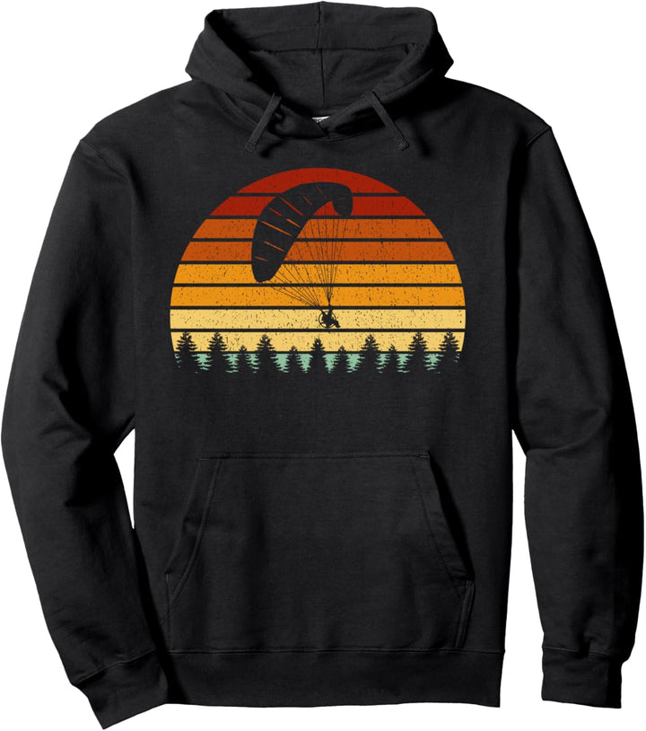 Vintage Sonne Paragliding Geschenk für Paraglider Pullover Hoodie