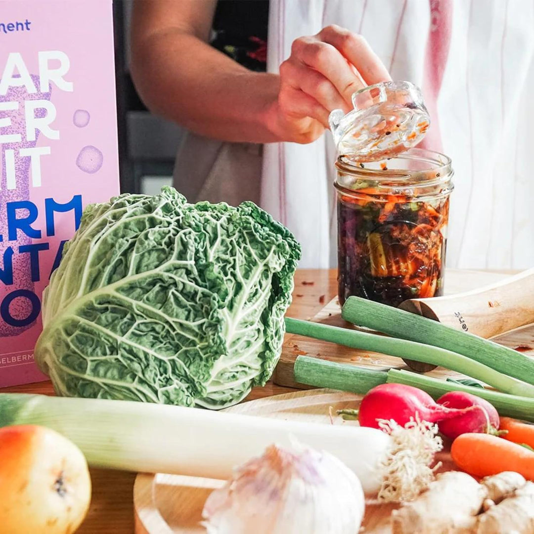 Fairment 4er Set Glas-Gewichte zur Fermentation von Sauerkraut, Kimchi, Gurken usw. Beschwerungsstei