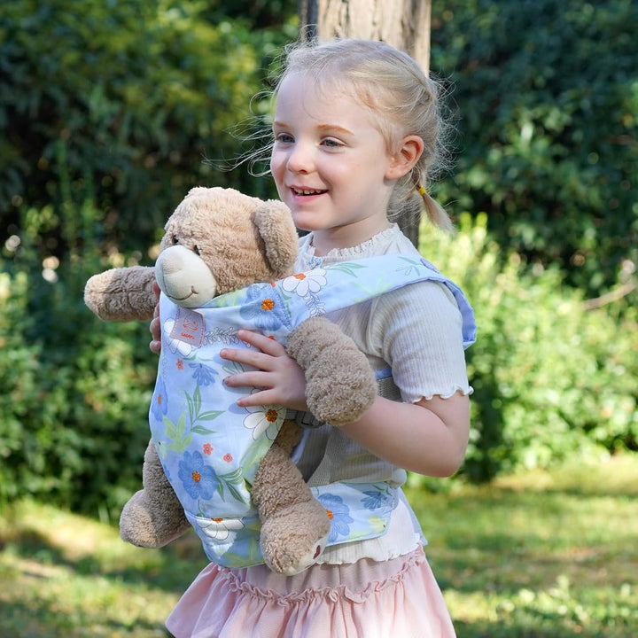 GAGAKU Puppentrage ab 3 Jahre Kinder, Babytrage Puppen Bauchtrage Puppenzubehör Tragesitz mit Verste