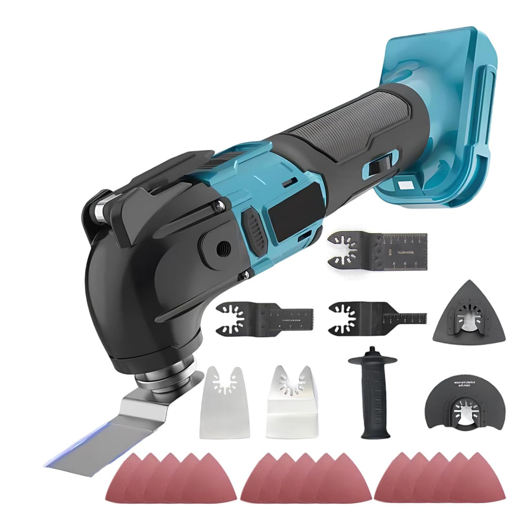 Oszillationswerkzeug, Akku Multifunktionswerkzeug für Makita Akku 18V Li-Ion, 6 Variable Geschwindig