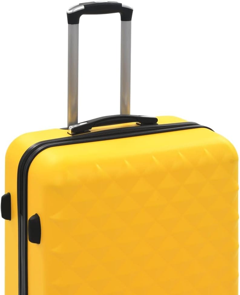 vidaXL Hartschalen Trolley Set Kofferset Hartschalenkoffer Reisekoffer 3Stk. ABS Gelb, Gelb