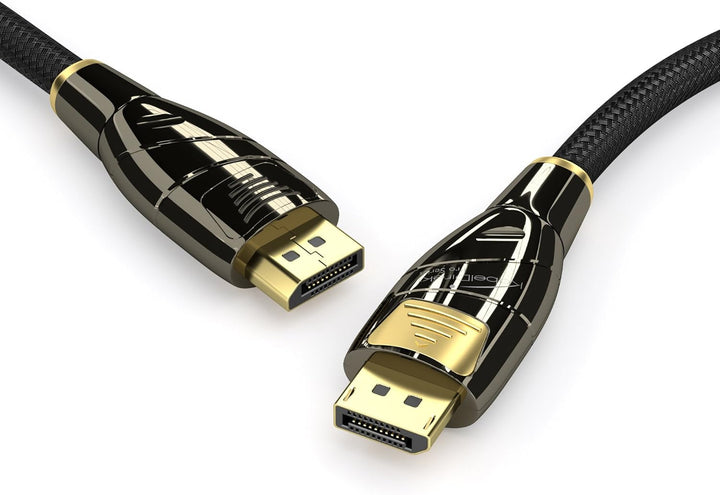 KabelDirekt – DisplayPort Kabel – 5m (4K 60Hz, Version 1.2, Stecker mit Verriegelung, Nylon Ummantel