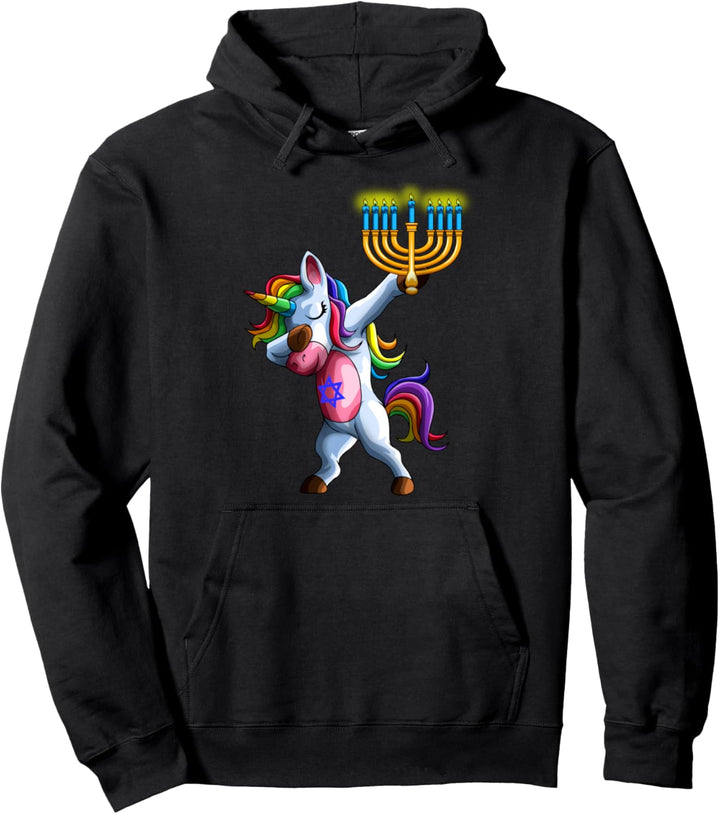 Jewnicorn Jüdisches Einhorn süsses Chanukkah Geschenk Pullover Hoodie