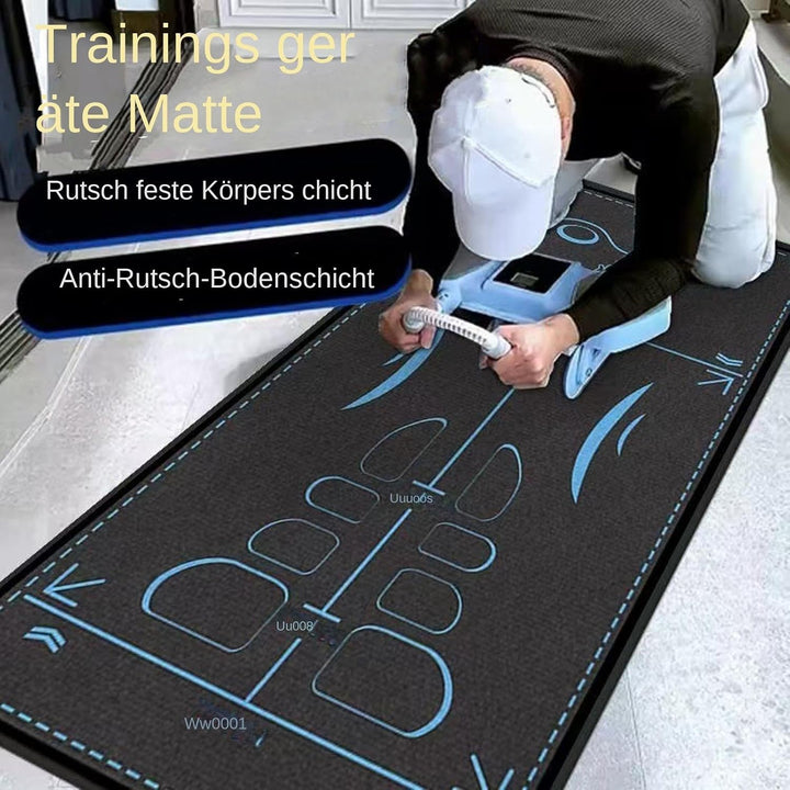 Trainingsgerätematte für Rollrad, Bauch-Kniematte, Rutschfeste Trainingsmatte für Bauch- und Bauchmu