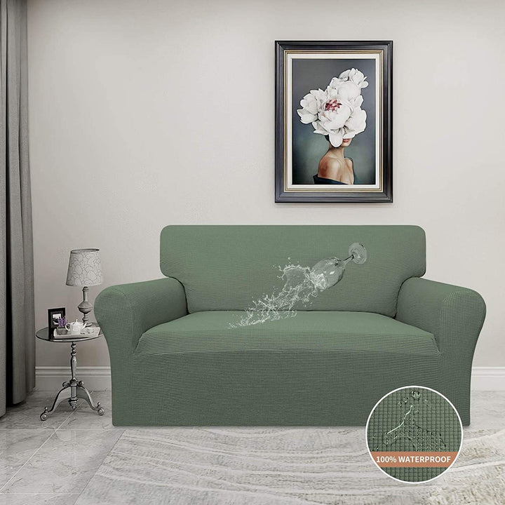 BOLUXIU Sofabezug Wasserdichter Stretch-Sofabezug Couchbezug für die meisten Sofas mit Armlehnen für