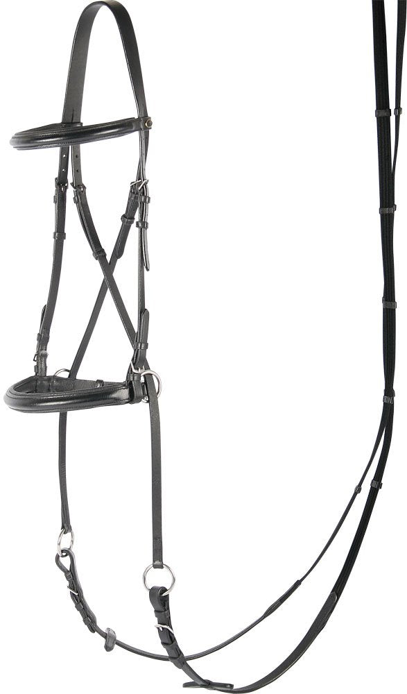 Harry's Horse Hoofdstel Bitloos Kaakgekruist, zwart, L
