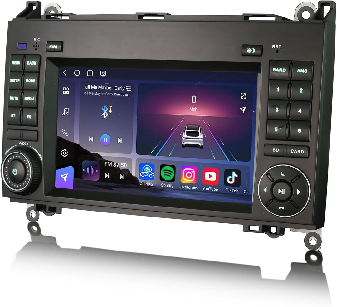 Erisin Snapdragon 8 Kern 4GB+64GB Android 14 Autoradio für Mercedes A/B Klasse W169 W245 Sprinter Vi