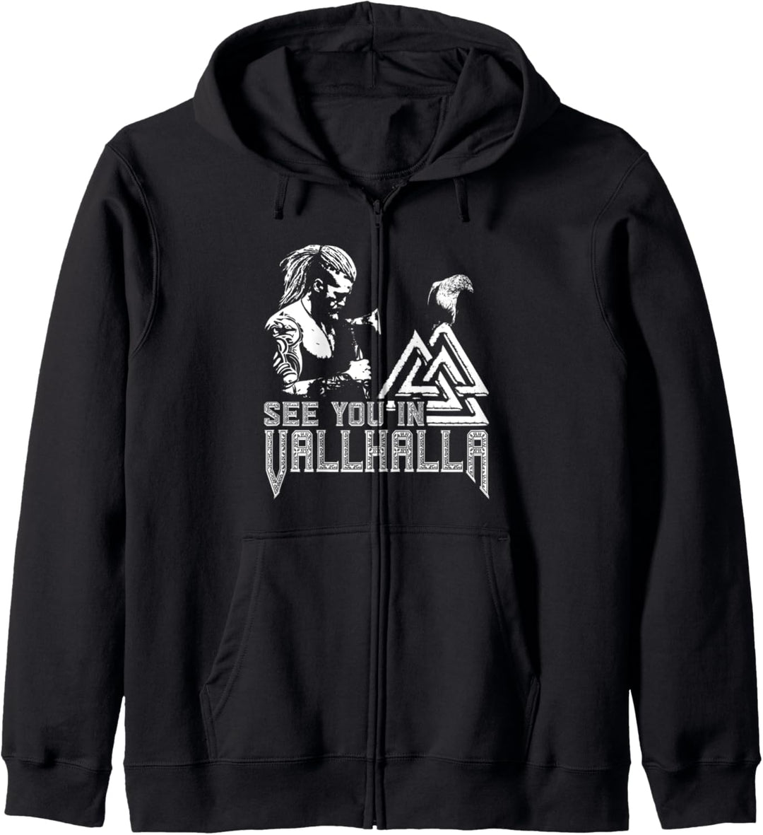 See you in Valhalla - Wir sehen uns in Walhalla Wikinger Kapuzenjacke