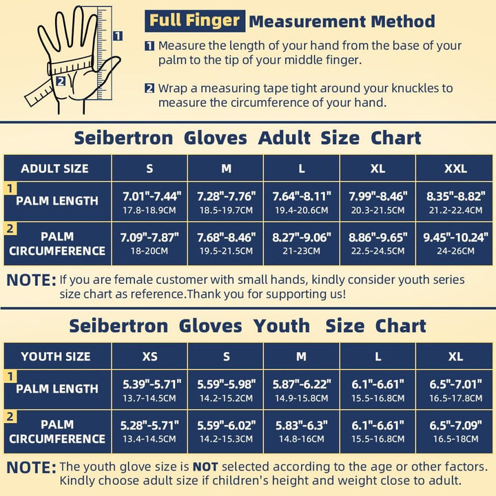 Seibertron Lineman 2.0 Padded Palm Football Receiver Gloves, Flexible TPR Impact Protection Back of