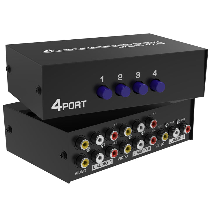 Fosmon - RCA Switcher Hub 3-Wege Audio/Video - Selector/Splitter für Microsoft Xbox 360, PlayStation