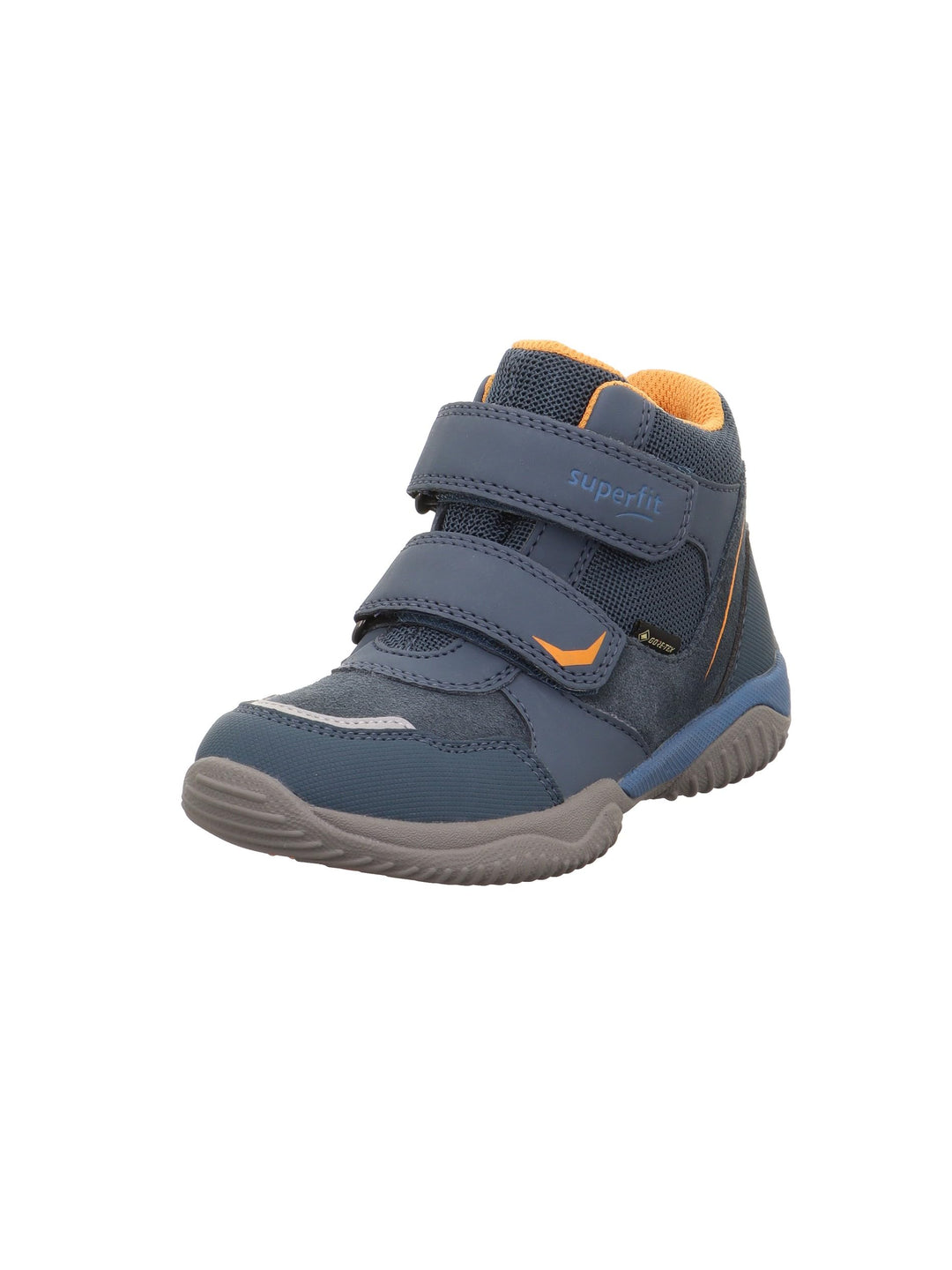 Superfit Jungen Storm Sneaker 25 EU Schmal Blau Orange 8040, 25 EU Schmal Blau Orange 8040