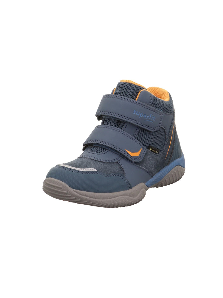 Superfit Jungen Storm Sneaker 25 EU Schmal Blau Orange 8040, 25 EU Schmal Blau Orange 8040