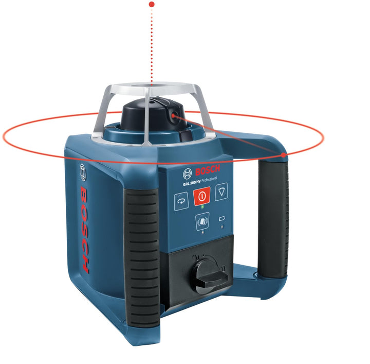 Bosch Professional Rotationslaser GRL 300 HV (roter Laser, Laserempfänger LR 1, Arbeitsbereich: bis