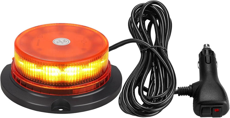 EYPINS 12 LED Rundumleuchte 10-30V, Gelb Rundumkennleuchte Auto Warnleuchte, 12W Magnet Warnlicht Bl