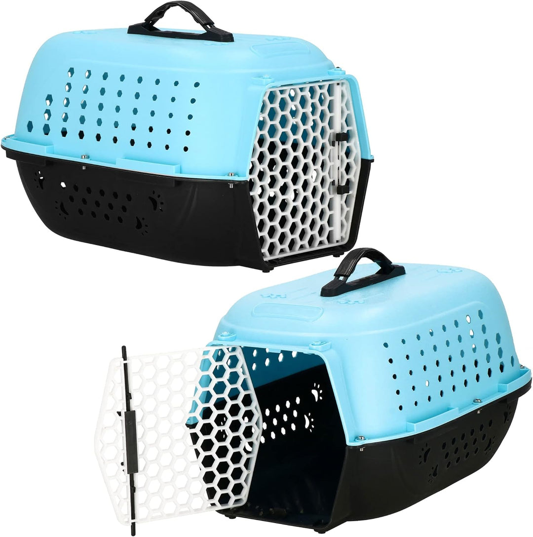 SPRINGOS Transportbox Hundebox Tiertransportbox 48 x 28 x 33 cm Hartschale Kunststoff Katzen Hunde