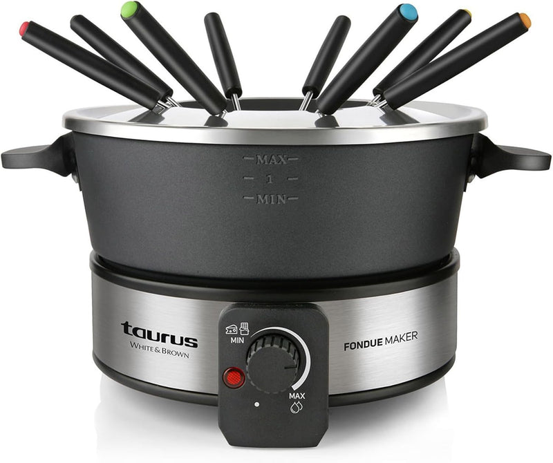 Taurus FF2 Fondue-Gerät, 1000 W, Kapazität 2 l, 8 Personen, einstellbare Temperatur, alle Arten von