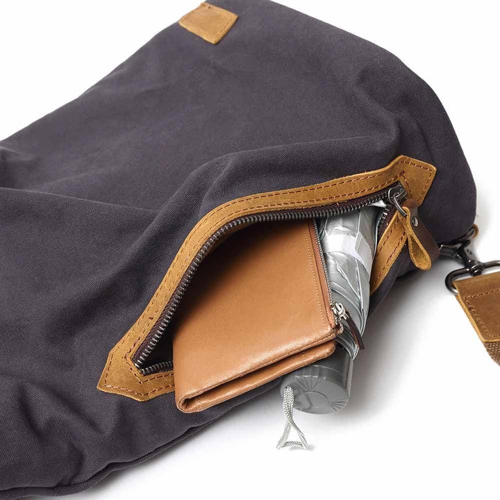 Neuleben Vintage Sling Rucksack Schulterrucksack Canvas Daypack Brusttasche Retro Schultertasche Kle