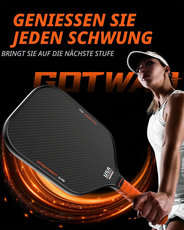 P1 Pickleball Schläger, 3K+T700 Pickleball racket Paddel Set, USAPA-zugelassener Pickleballschläger