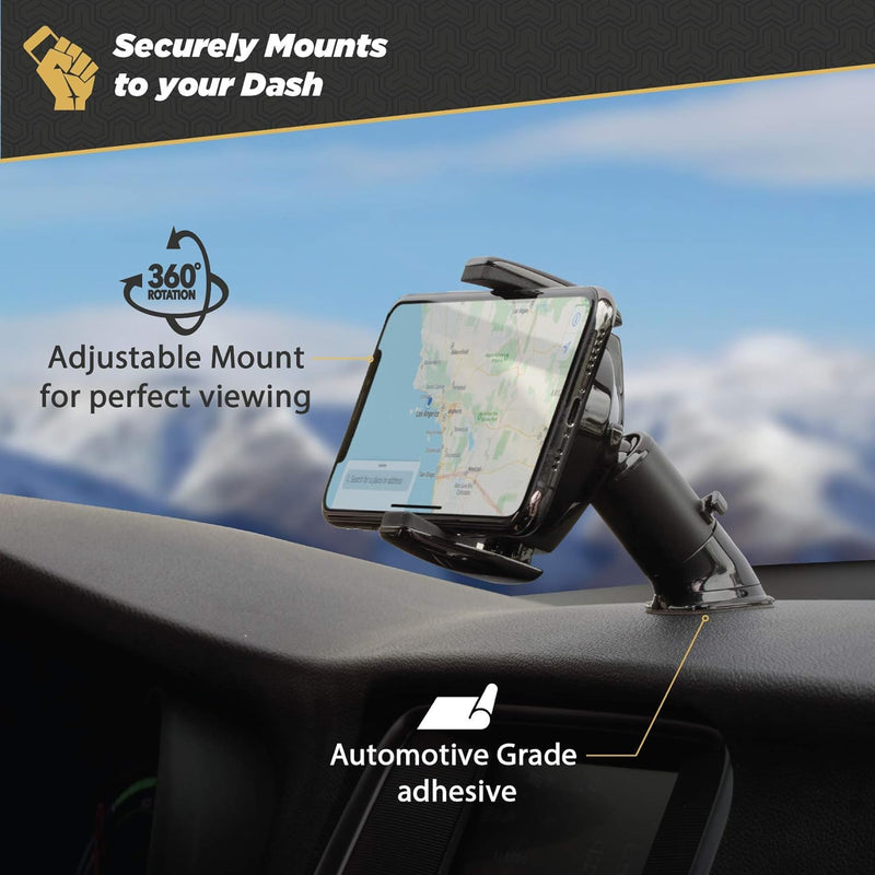 Scosche MagicGrip Sense and Grip Phone Mount - Wireless Charging, for Qi-Enabled Devices - Dash Comp