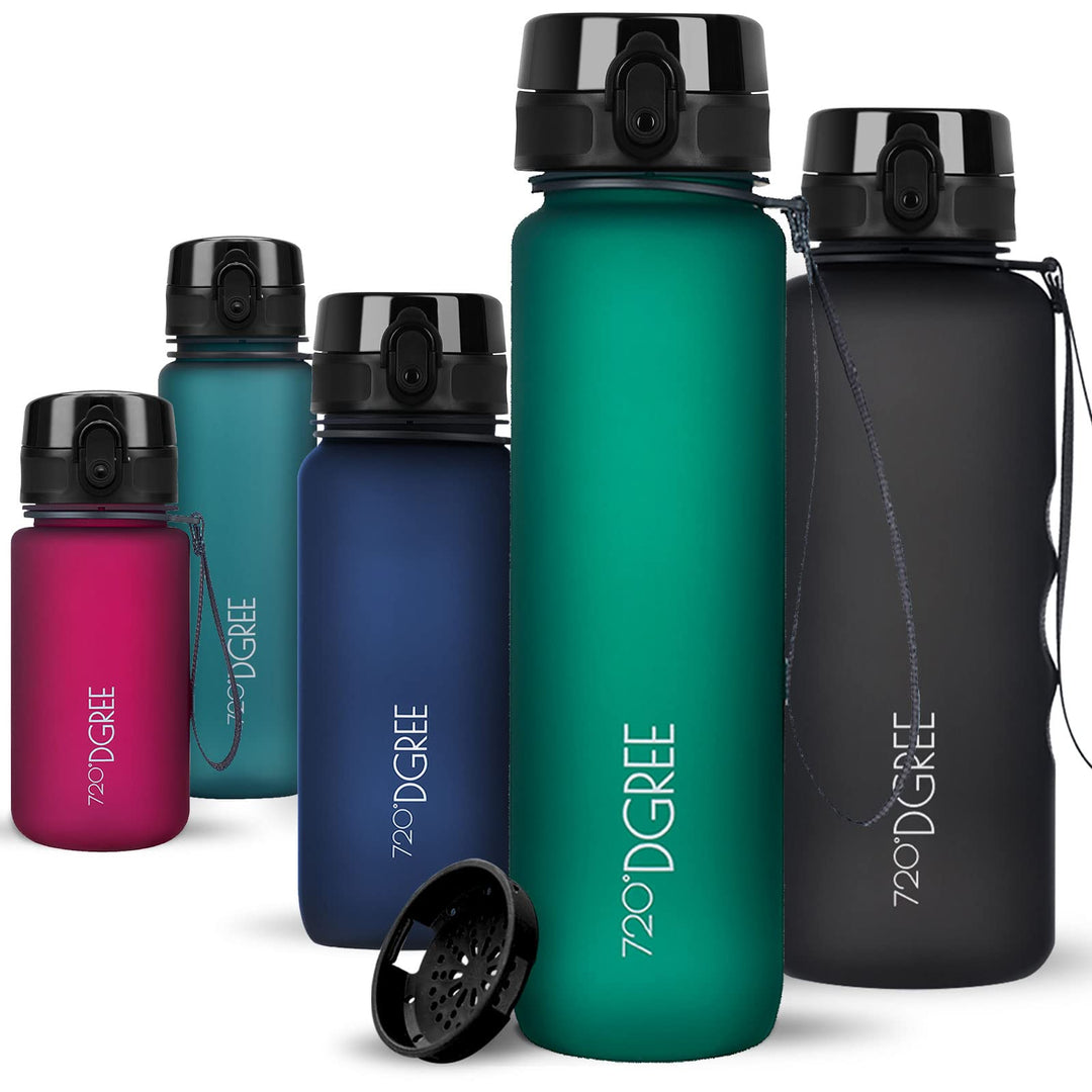 720°DGREE Trinkflasche “uberBottle“ +Sieb - 350ml, 500ml, 650ml, 1000ml, 1,5l, 2l - BPA-Frei - Wasse