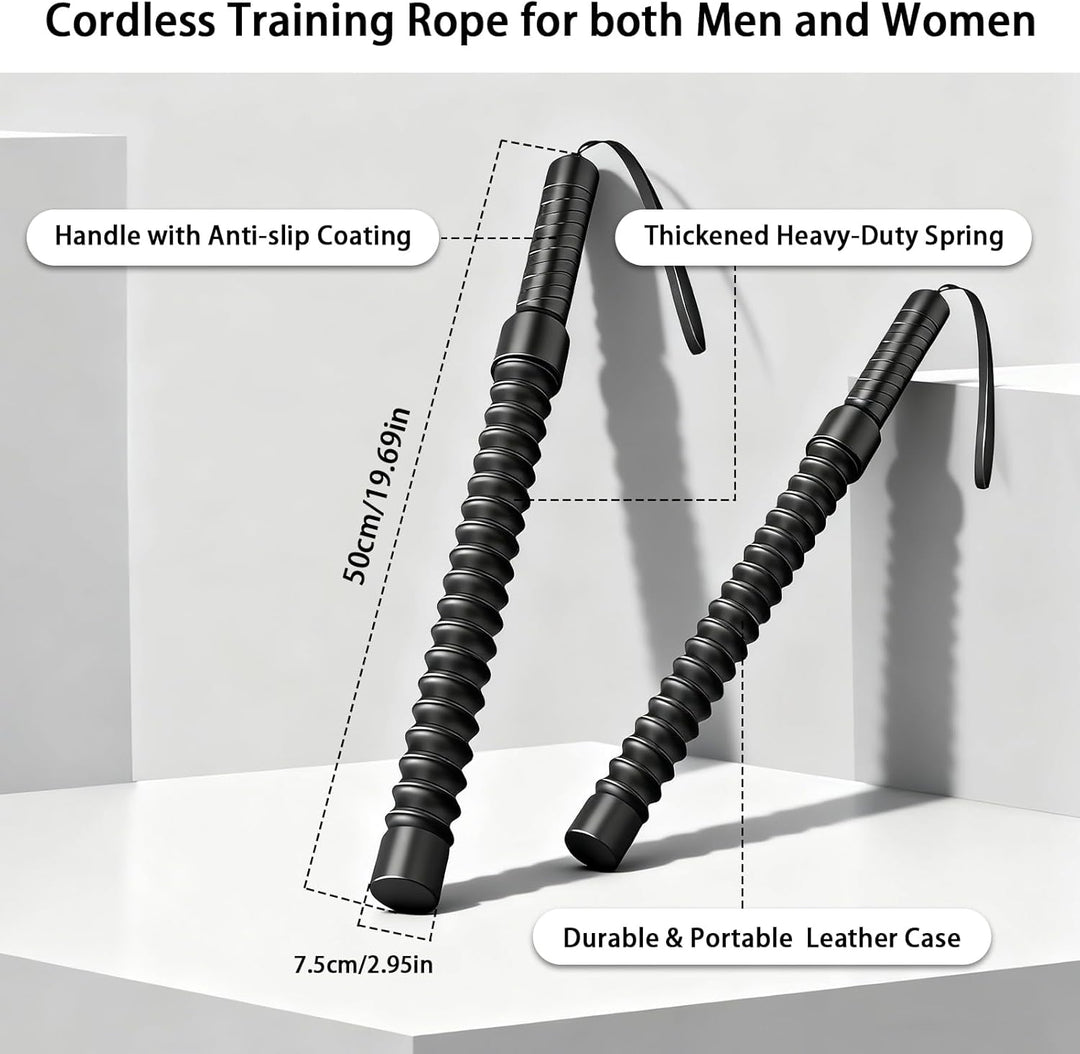 TECKZOON Gewichtetes Battle Rope Ohne Seil, Tragbare Heavy-Duty Training Rope für Home Gym, Intensiv