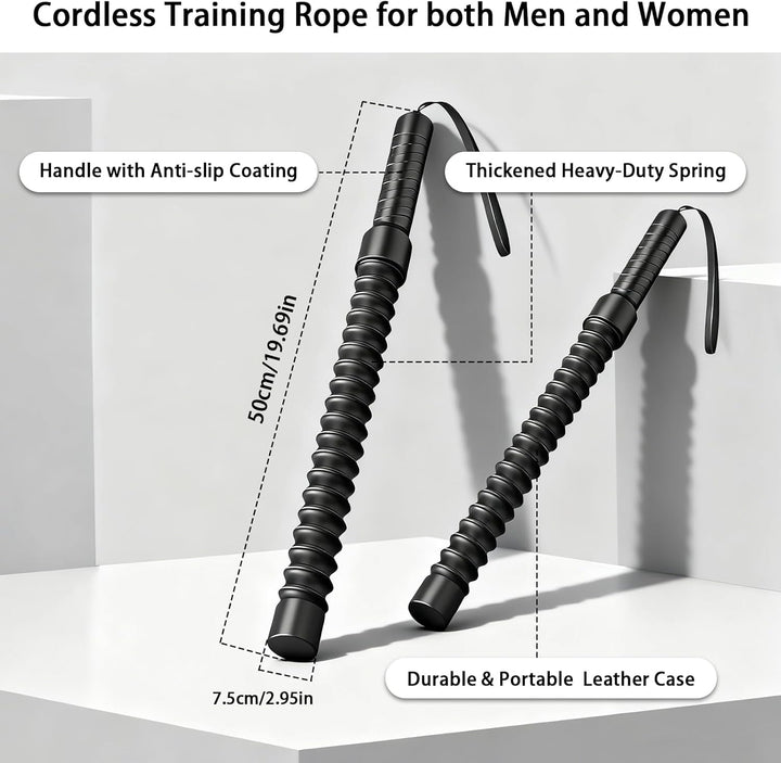 TECKZOON Gewichtetes Battle Rope Ohne Seil, Tragbare Heavy-Duty Training Rope für Home Gym, Intensiv