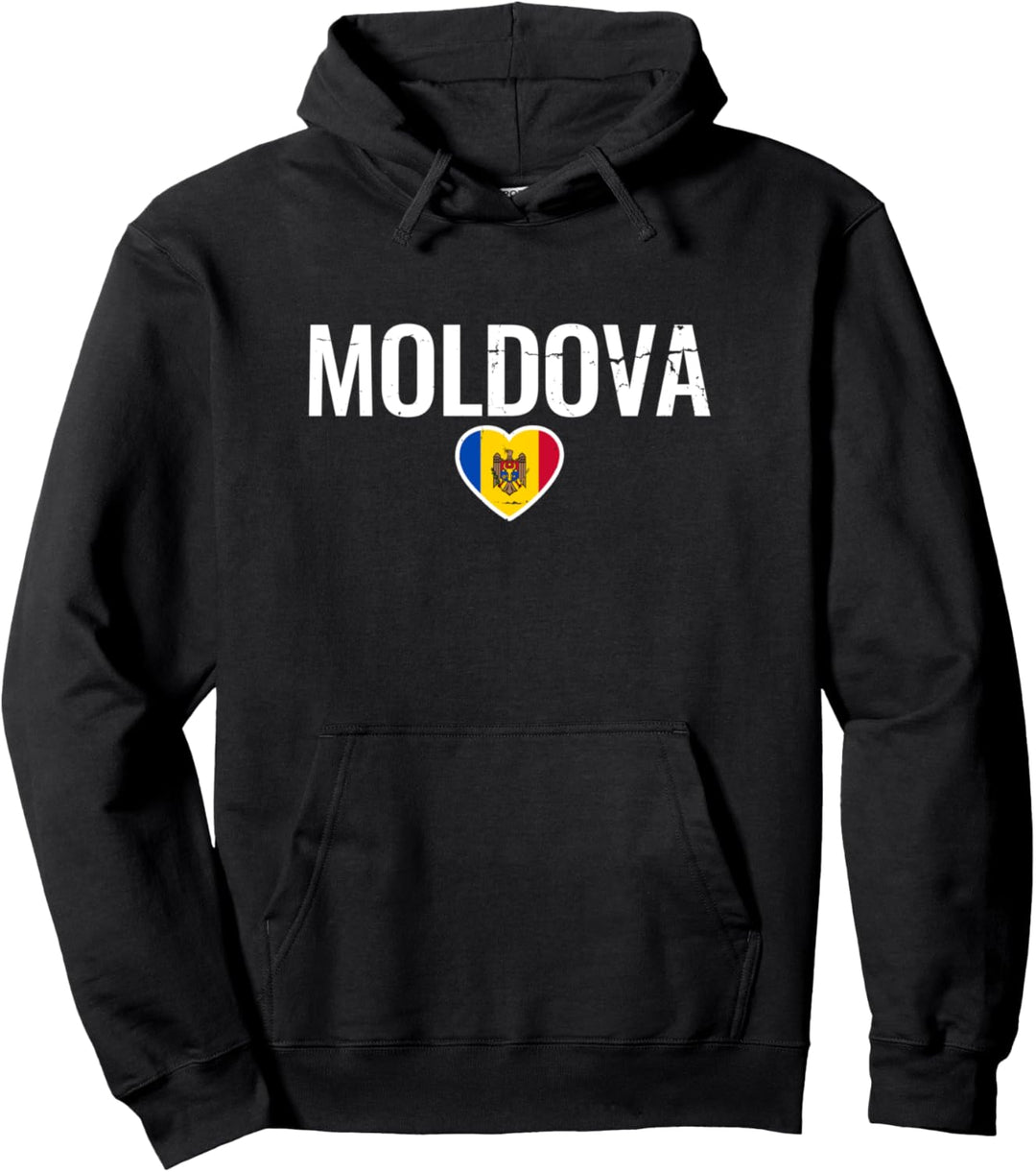 Moldawien Herz Moldova Moldawische Flagge Stolzer Moldawier Pullover Hoodie