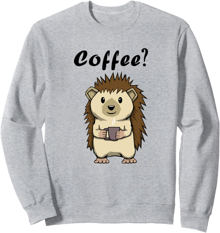 Niedlicher Igel Kaffee Lazy Monday Office Sweatshirt