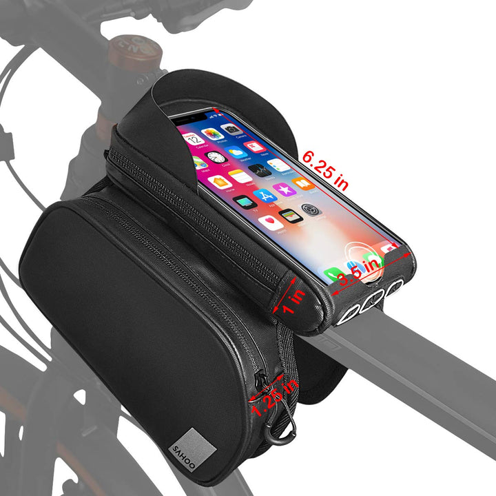 Miuphro Sahoo Water Resistant Bike Top Tube Bag 122056 122007 Bicycle Frame Dual Panniers with Detac