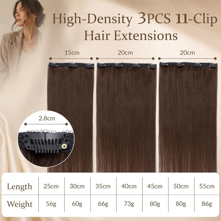 Rich Choices Clip in Extensions Echthaar Extensions Clip in Haarverlängerung Echthaar Remy Human Hai