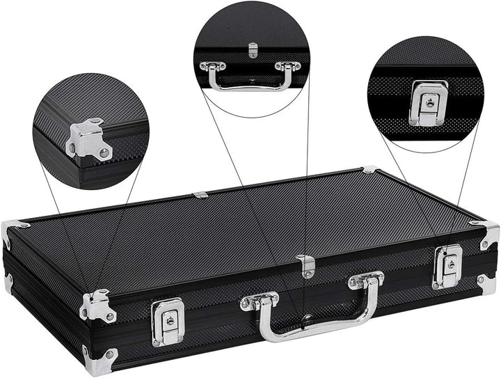 RELAX4LIFE Pokerset Pokerkoffer mit 300 Poker Chips, 2 Kartendecks, Händler & 5 Würfel, Kartenspiel