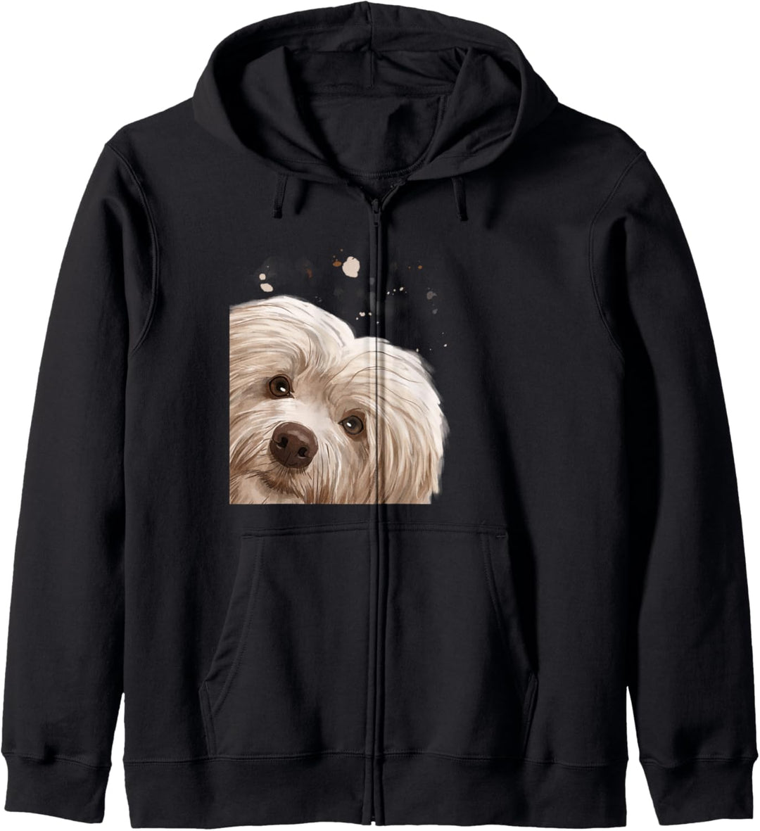 Neugieriger Hund Havaneser Kapuzenjacke