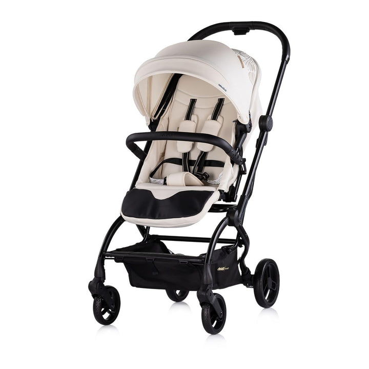 Chipolino Kinderwagen Revolut, Sitz 360 Grad drehbar, verstellbar, EVA-Reifen creme, creme