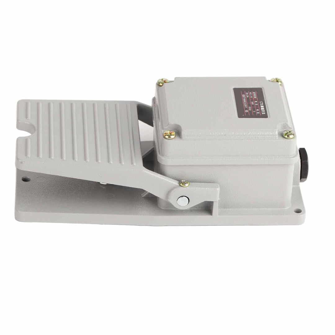 Industrielle Fussschalter, AC 250V 15A Momentary Metall Fusspedal Schalter 1NO 1NC Fusstaster Tritts