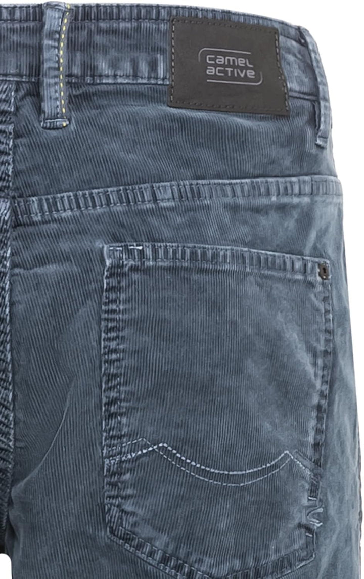 camel active Herren Regular Fit 5-Pocket Hose 42W / 34L Blau, 42W / 34L Blau