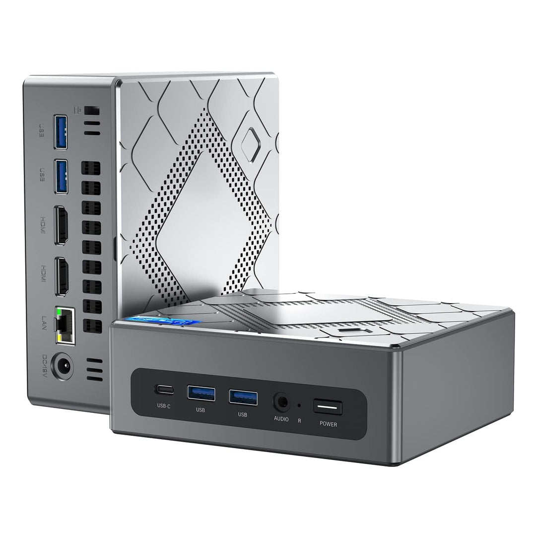 Mini PC Intel Core i5-12450H (bis zu 4,40 GHz), 16 GB (8 GB*2) DDR4 512 GB SSD Mini PC WiFi 6, Mini