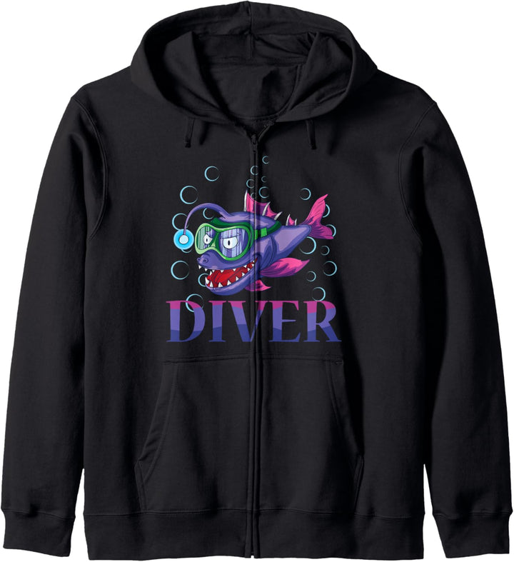 DIVER Taucherfisch Kapuzenjacke