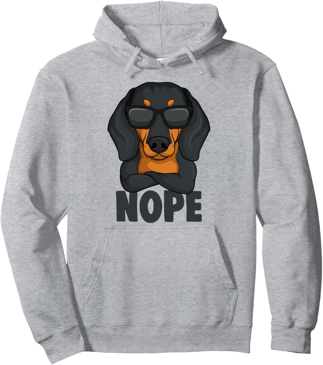 Dackel Dachshund Teckel Nope Frauchen Herrchen Kinder Frauen Pullover Hoodie